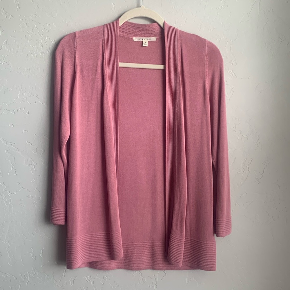 3/4 Sleeve Rose Lightweight Cardigan NEW Without Tags Small